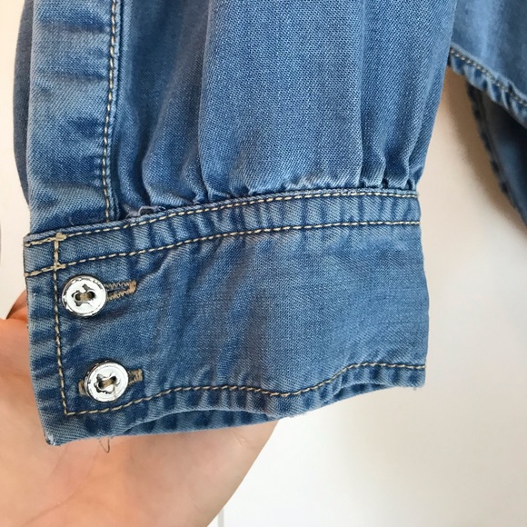 Trouve Super Soft Chambray Button Down - Picture 3 of 6